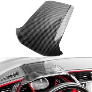 Carbon Fiber Front Dashboard Cover Trim ABS For Honda Civic 10th Gen 2016-2021