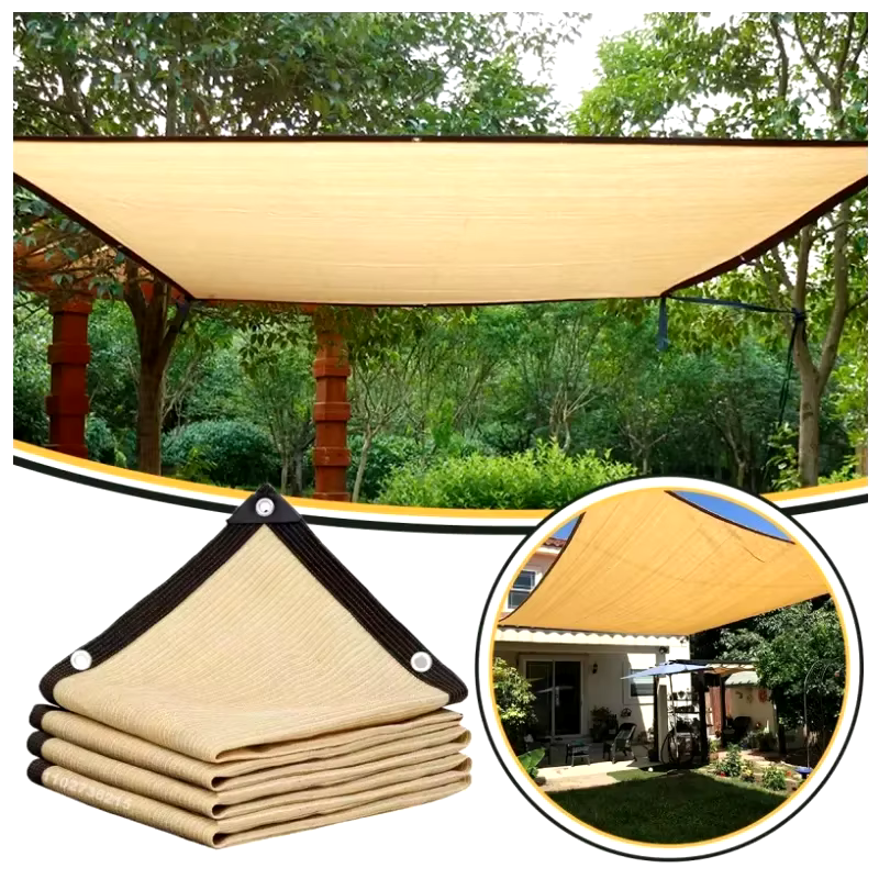Outdoor Garden Shading Net, Terrace Awnings, Camping Shade Cover Mesh, UV Protection, HDPE Sunscreen Fabric, Shade