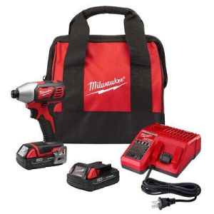 tools all cars, camping Electric tools Milwaukee 2656-22CT M18 Cordless 1/4" Hex Impact Driver Tool Kit
