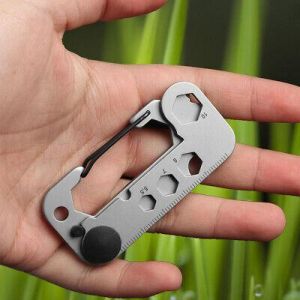tools all cars, camping camping EDC 9 in 1 Multifunction Tools Outdoor Camping Hiking Bicycle Carabiner Keychain