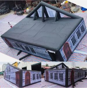tools all cars, camping camping 12mx12m Halloween Haunted House Inflatable Maze With blower Kids Inflatable Maze
