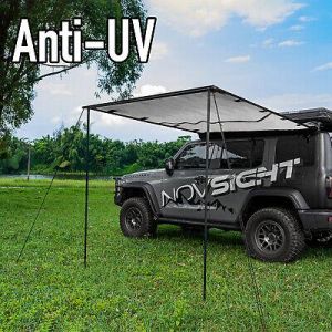 6.5x8.2ft Car Side Awning Rooftop Tent Sun Shade SUV Outdoor Camping Travel Grey