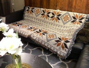 Native Indian Navajo Tribal Cotton Sofa Decor Throw Blanket Camping Picnic Rug