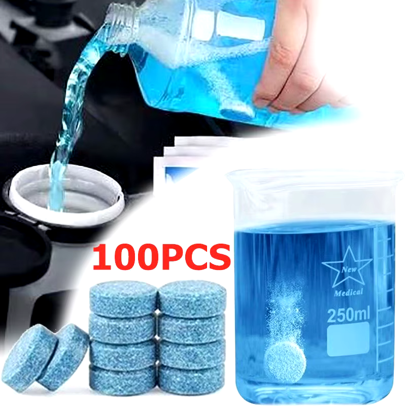Solid Cleaner Car Windscreen Cleaner Effervescent Tablet Auto Wiper Glass Solid Cleaning Concentrated Tablets Detergent