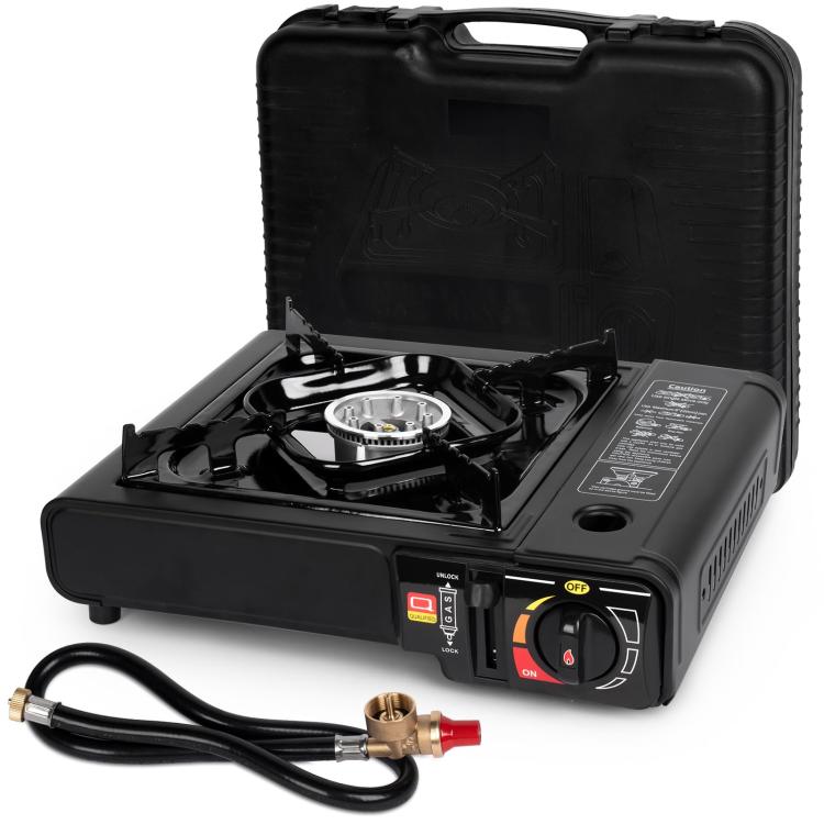 tools all cars, camping camping SHINESTAR Dual Fuel Stove with Butane & Propane Compatibility, Portable Camping Stove for Outdoor Cooking, Propane Adapter Hose an