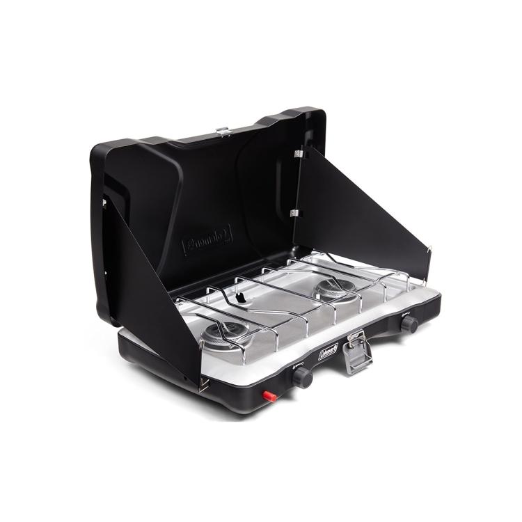 tools all cars, camping camping Coleman Triton+ 2-Burner Propane Camping Stove, Push-Button Instant Ignition, Portable Camp Grill, Adjustable Burners, Wind Guards