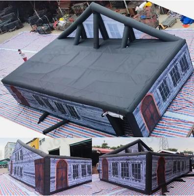 tools all cars, camping camping 12mx12m Halloween Haunted House Inflatable Maze With blower Kids Inflatable Maze